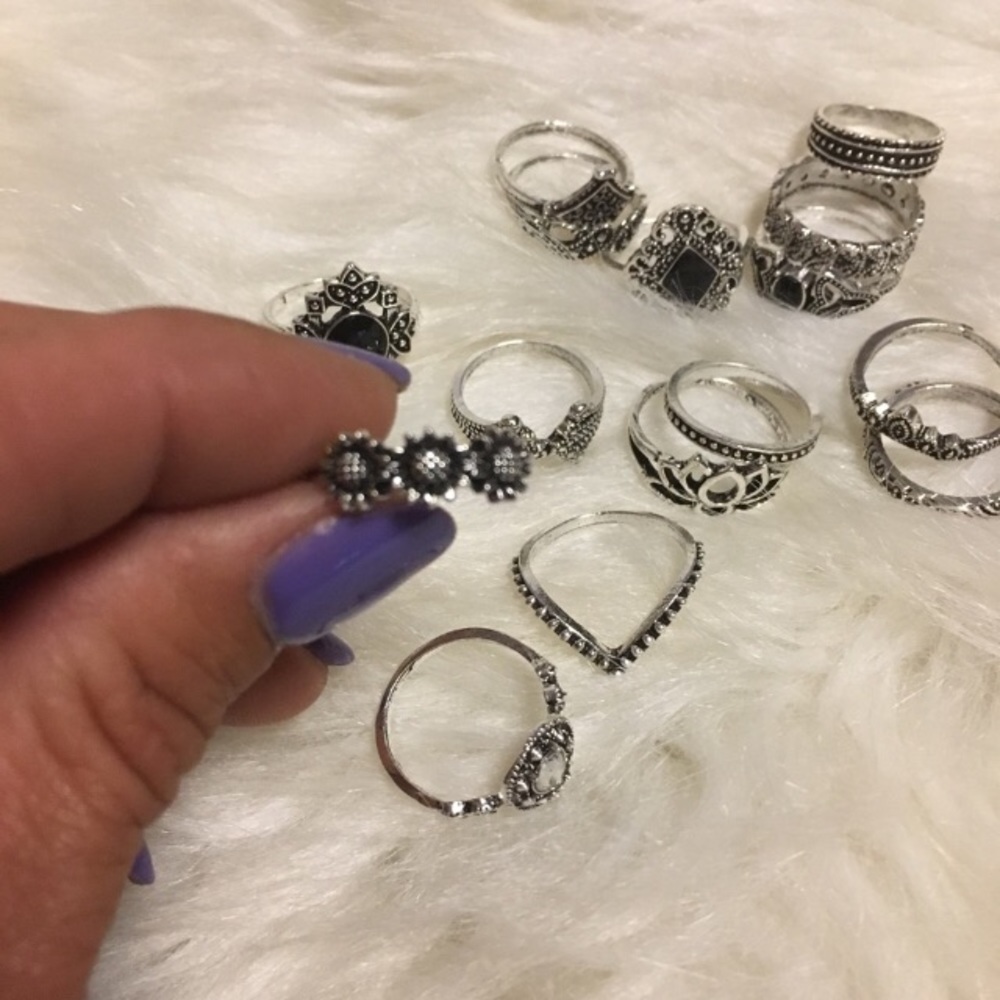 Close out sale last one! 15 pc boho ring set - Picture 6 of 7